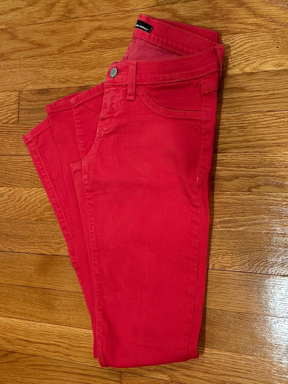 Flying Monkey Bright Red Skinny Jeans Size 3